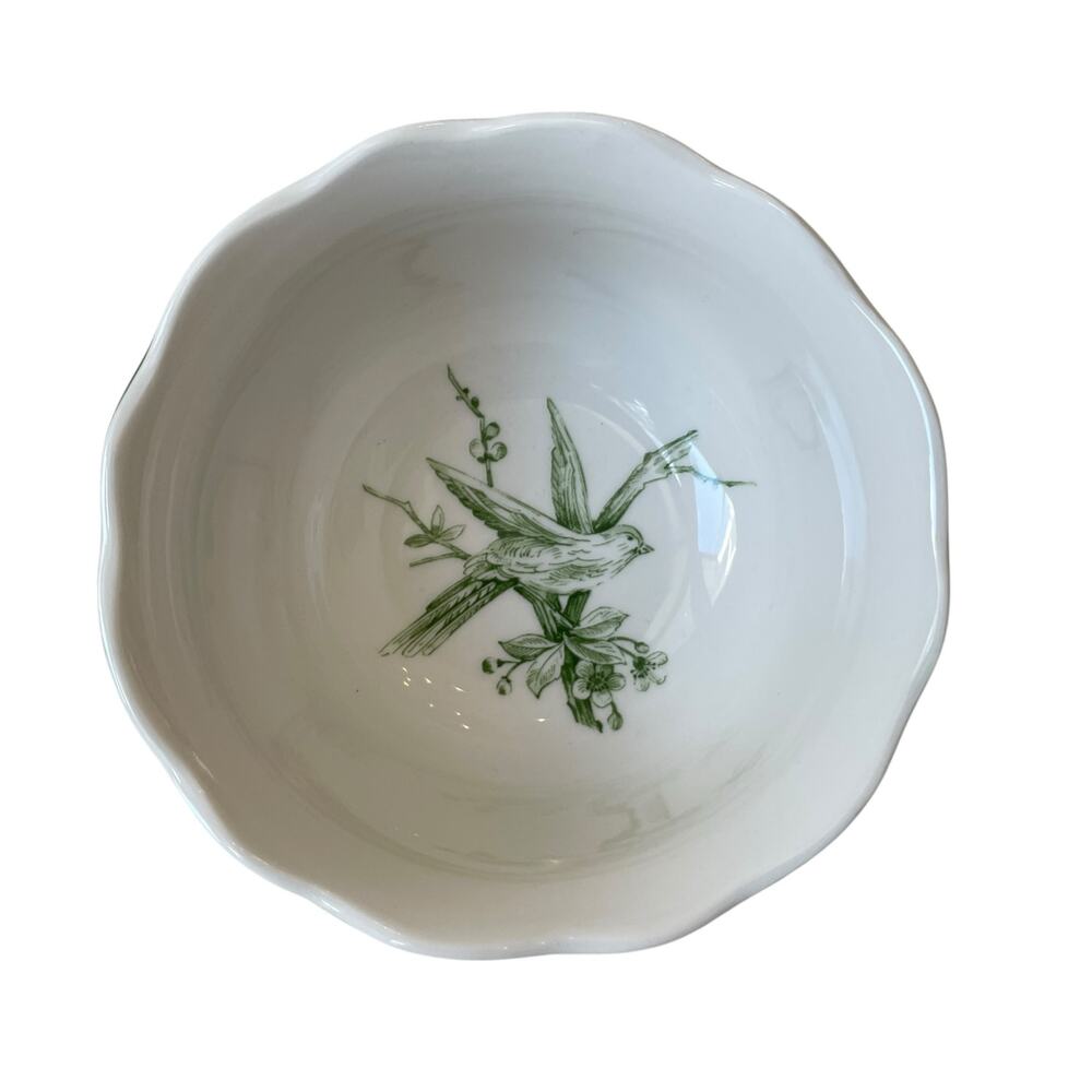 222 Fifth Adelaide MOSS Porcelain Dinner Plates 10.5in Floral Set of 4 New - Picture 12 of 16